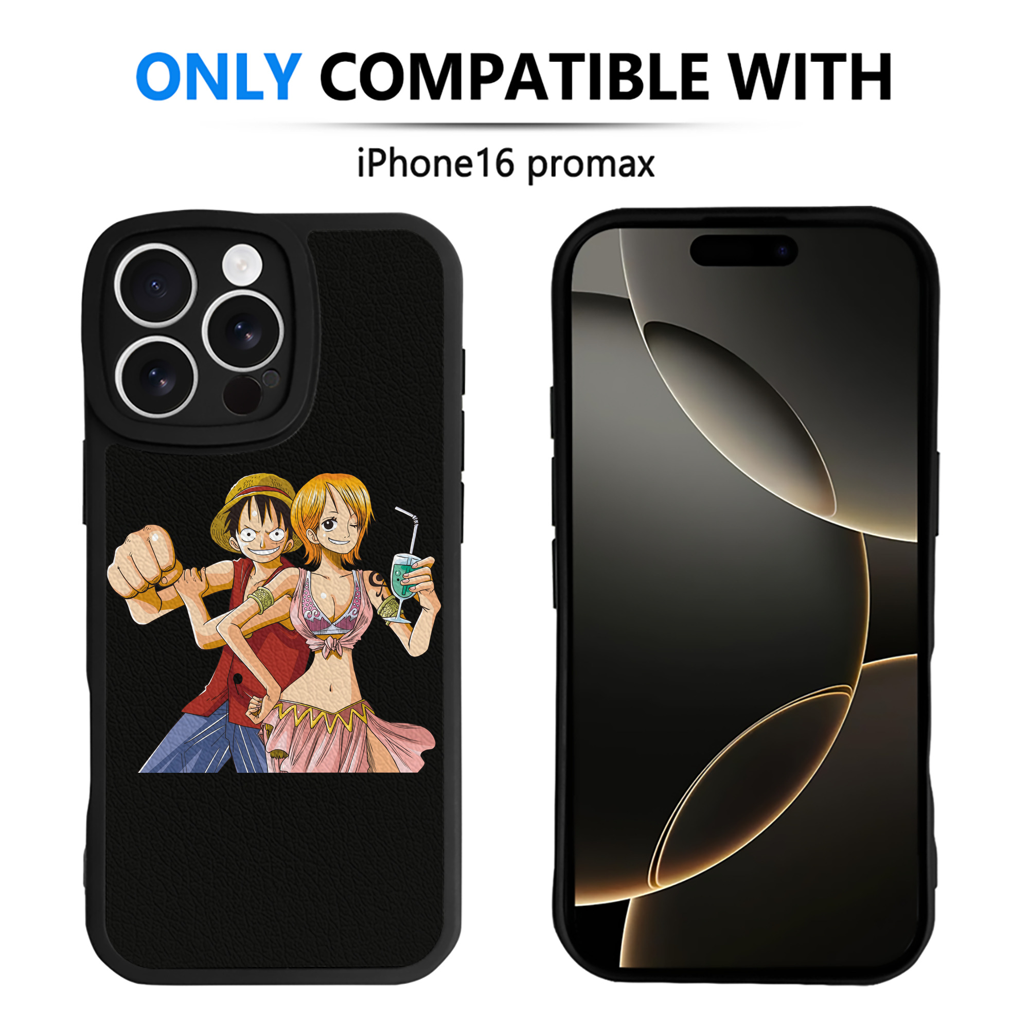 （画像用） ワンピース モンキー・D・ルフィ ONE PIECE Monkey D. Luffy 【iPhone 16シリーズ対応】シリコンスマホケース（レザー調） 材質：シリコン